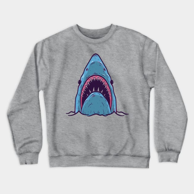 Shark head Design T-shirt STICKERS CASES MUGS WALL ART NOTEBOOKS PILLOWS TOTES TAPESTRIES PINS MAGNETS MASKS Crewneck Sweatshirt by TORYTEE